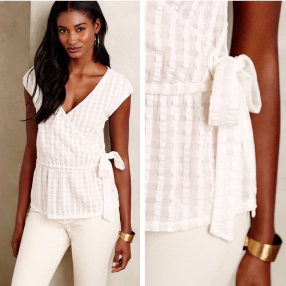 Deletta Faux Wrap Top
